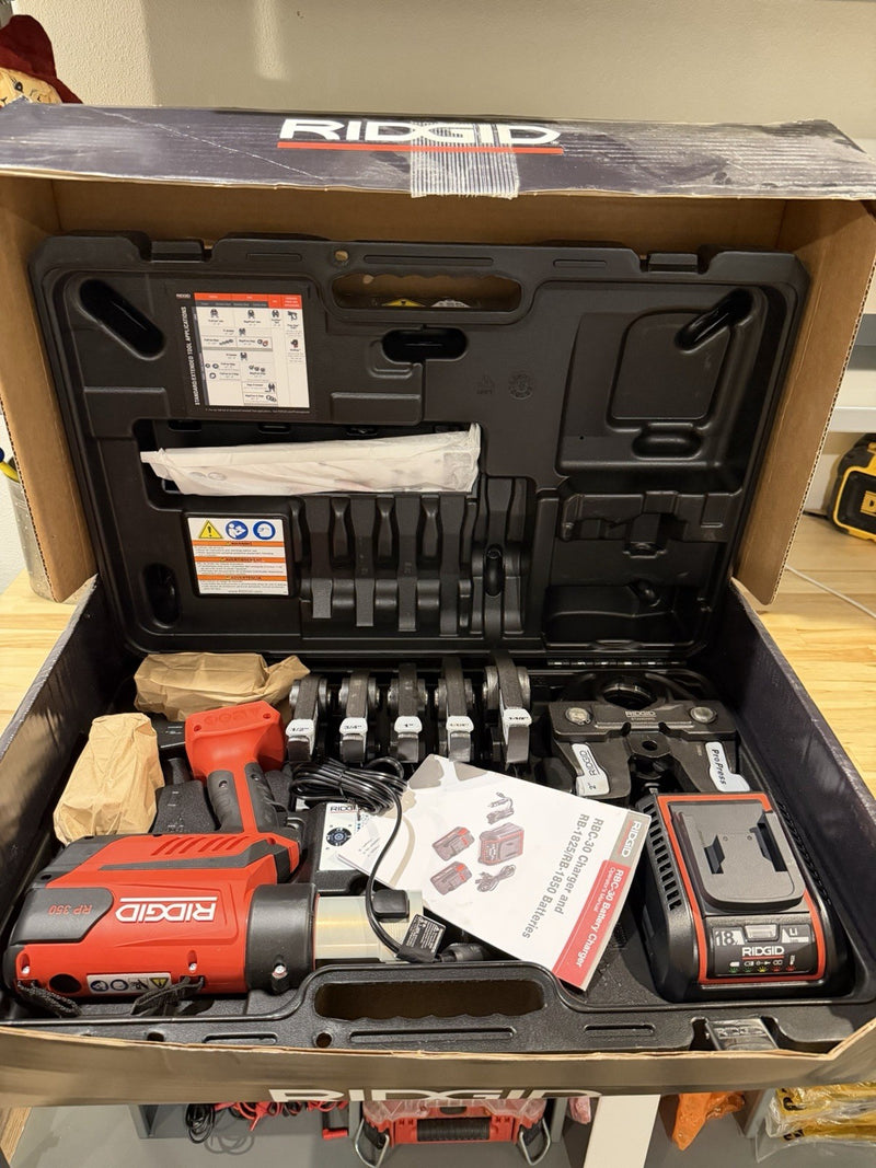RIDGID RP 350 PRESS TOOL KIT 67053 1/2" TO 2" PROPRESS JAWS - NEW FACTORY SEALED