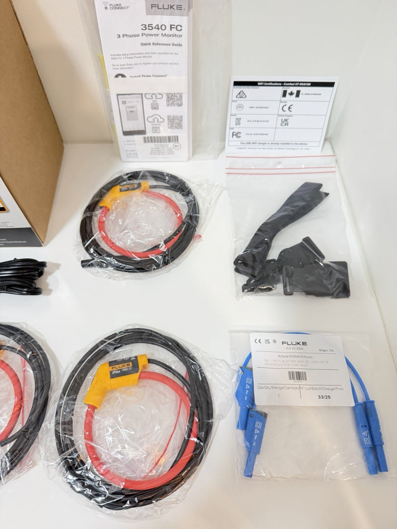 FLUKE 3540 FC 3-PHASE POWER MONITOR KIT (CALIBRATED 2027) FREE SHIPPING