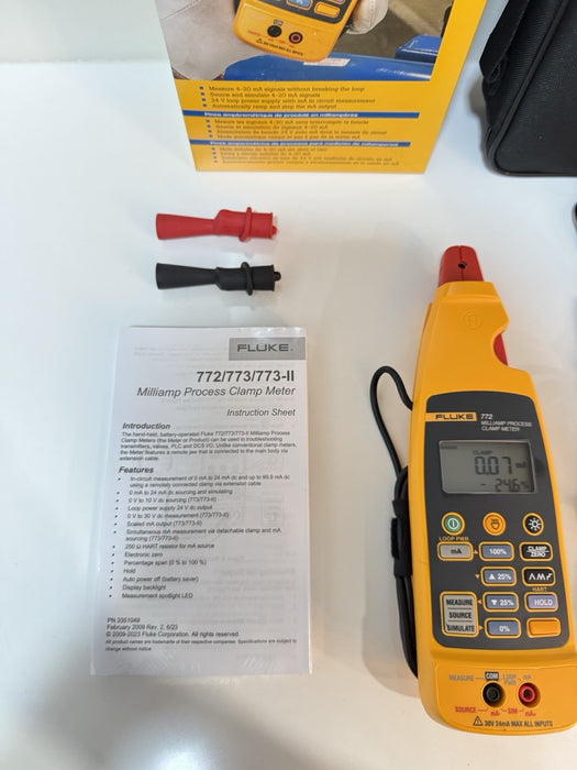 FLUKE 772 MILLIAMP PROCESS CLAMP METER MFD-2025 NEW SEALED