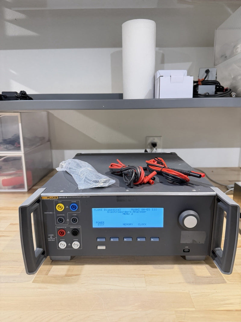 FLUKE BIOMEDICAL QA-ES III ELECTROSURGERY ANALYZER WITH LEADS TESTED