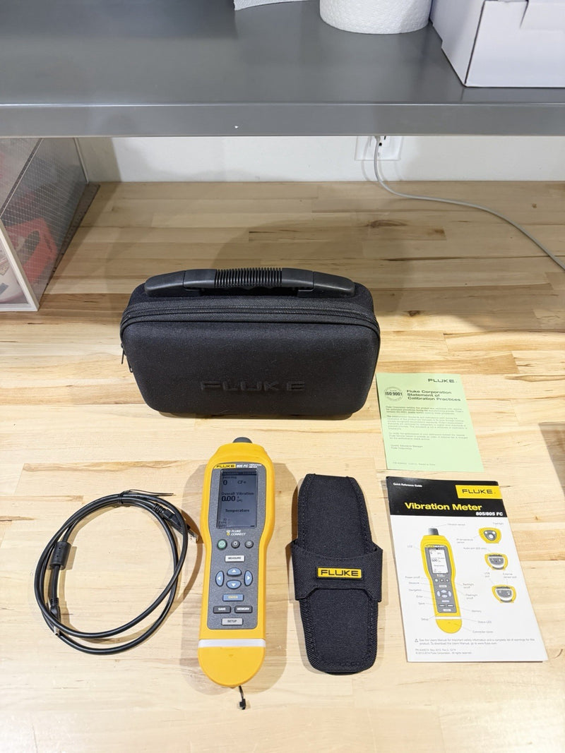 FLUKE 805 FC VIBRATION METER WITH ACCESSORIES