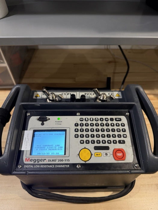 MEGGER DLRO 200-115 DIGITAL LOW RESISTANCE OHMMETER (CALIBRATED 2025) SHIPS FREE