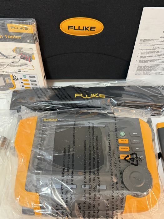 FLUKE 810 VIBRATION TESTER KIT & ACCESSORIES (NEW SEALED) FREE SHIPPING