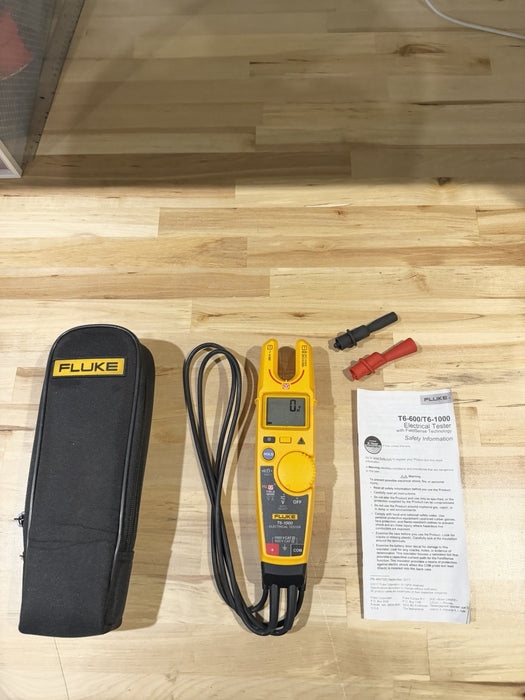 FLUKE T6-1000 ELECTRICAL TESTER W/ BAG & CLIPS (TESTED) SHIPS FAST