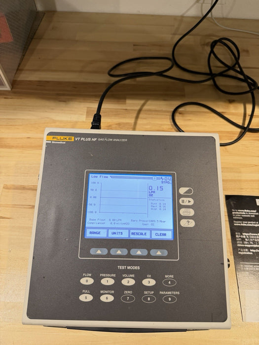 FLUKE VT PLUS HF GAS FLOW ANALYZER W / CHARGER (TESTED) SHIPS FAST