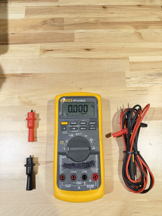 FLUKE 88V AUTOMOTIVE MULTIMETER W/ LEADS & CLIPS - SHIPS FREE (TESTED)