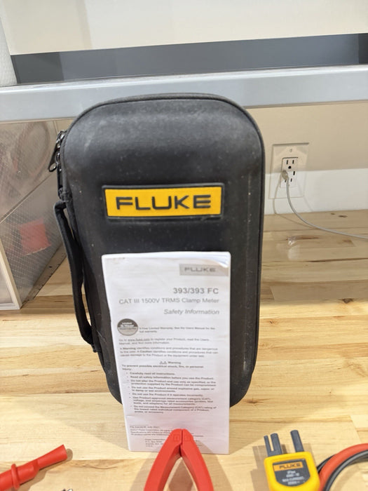 FLUKE 393 FC CAT III 1500V TRMS CLAMP METER WITH IFLEX PROBE & LEADS TESTED