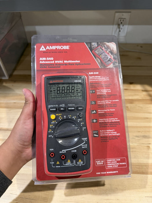 AMPROBE AM-540 ADVANCED HVAC MULTIMETER (NEW SEALED) SHIPS FAST