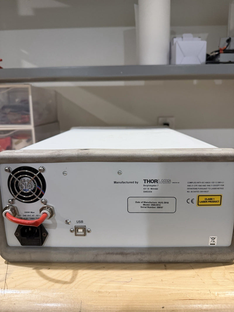 THORLABS OSA201C OPTICAL SPECTRUM ANALYZER INPUT 350–1100NM & CHARGER TESTED