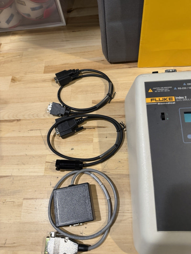 FLUKE INDEX 2 SPO2 SIMULATOR W/ ACCESSORIES (TESTED) SHIPS FREE
