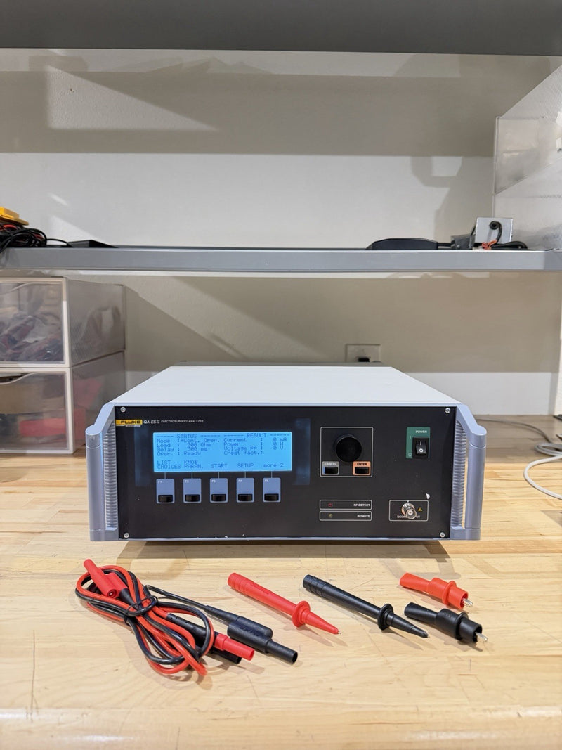 FLUKE QA-ES II ELECTROSURGERY ANALYZER W/ LEADS & CLIPS (TESTED) FREE SHIPPING