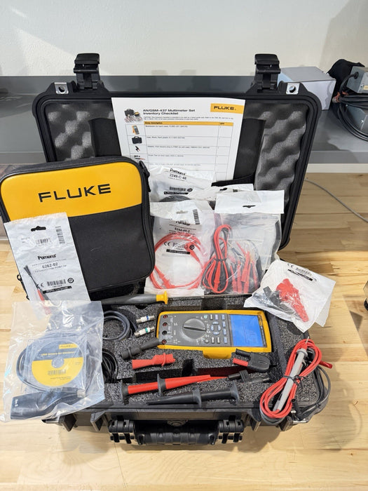 FLUKE 287 AN/GSM-437 DIGITAL MULTIMETER TESTER KIT TESTED
