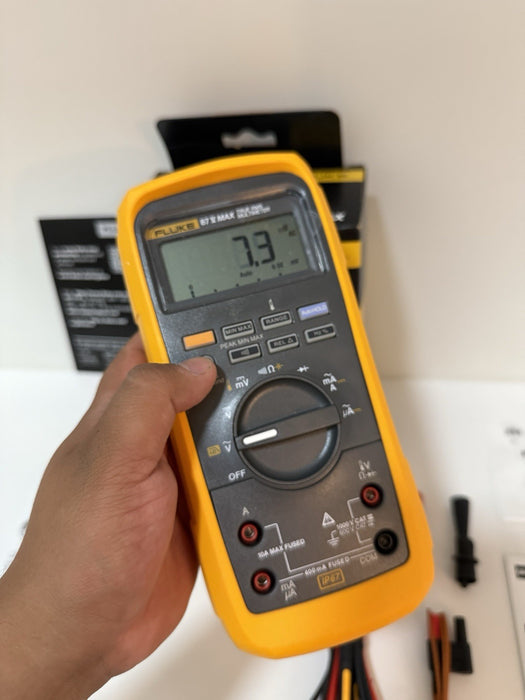 FLUKE 87V MAX TRUE RMS MULTIMETER WITH LEADS & CLIPS NEW SEALED