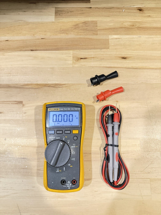 FLUKE 116 TRUS-RMS MULTIMETER / LEADS - SHIPS FAST (TESTED)