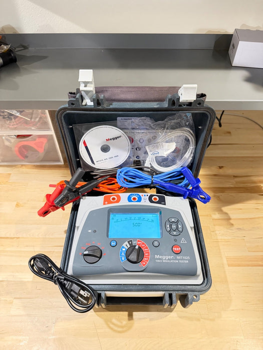 MEGGER MIT1025 10KV INSULATION TESTER WITH CHARGER & LEADS