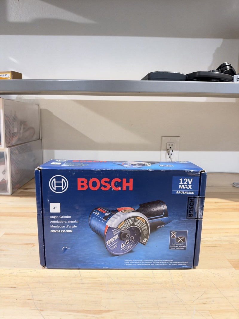 BOSCH GWS12V-30N 12V MAX BRUSHLESS 3” CORDLESS ANGLE GRINDER BARE TOOL (NEW)