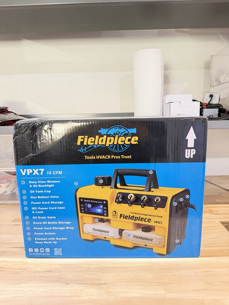 FIELDPIECE VPX7 10 CFM DUAL STAGE VACUMM PUMP
