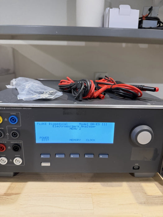 FLUKE BIOMEDICAL QA-ES III ELECTROSURGERY ANALYZER W/LEADS (TESTED)FREE SHIPPING