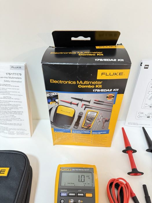 FLUKE 179/EDA2 MULTIMETER COMBO KIT CALIBRATED 2025