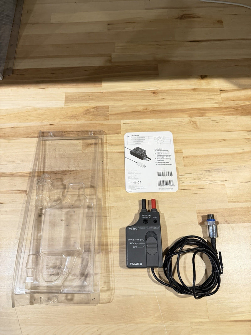 FLUKE PV350 PRESSURE VACUMM TRANSDUCER MODULE WITH BAG TESTED