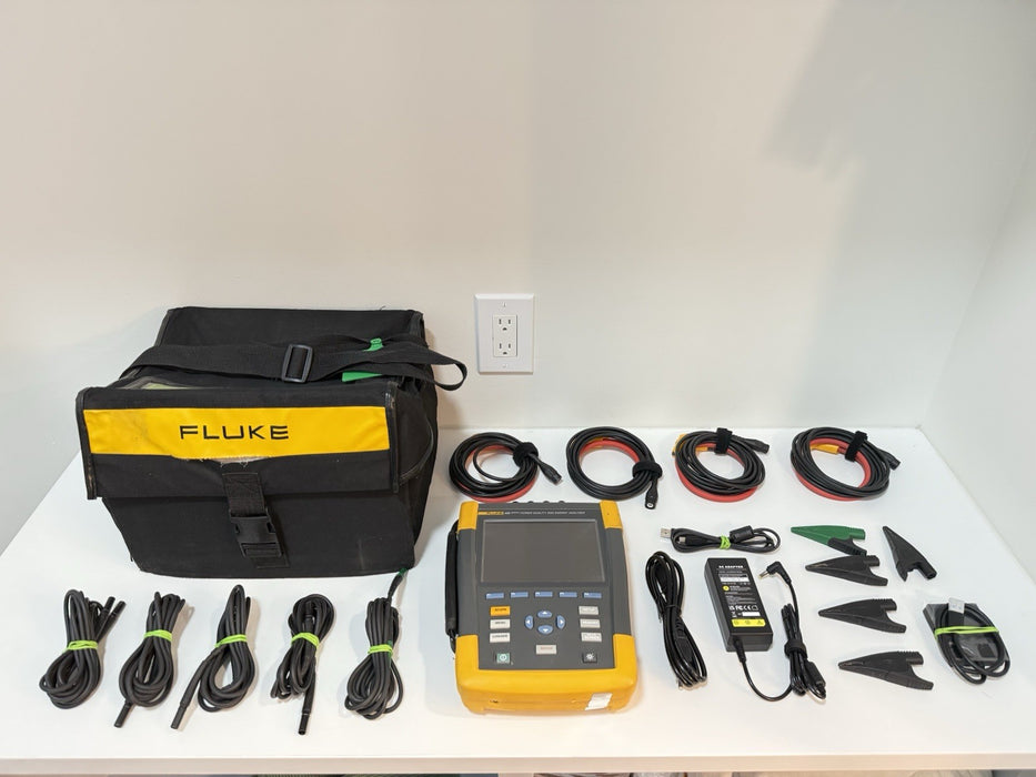 FLUKE 435 II POWER QUALITY & ENERGY ANALYZER WITH ACCESSORIES CALIBRATED 2025