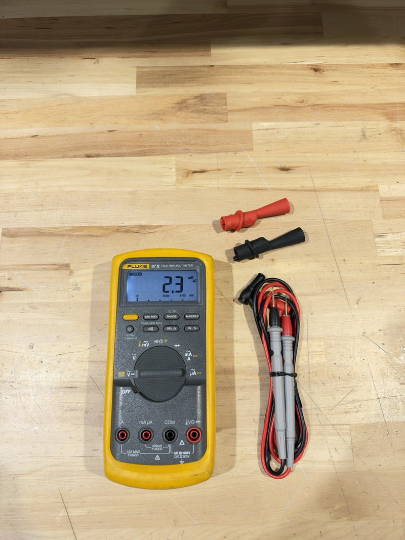 FLUKE 87V TRUE RMS MULTIMETER W/ LEADS (TESTED) SHIPS FAST