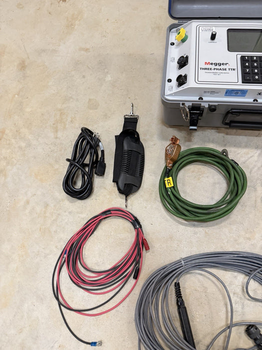 MEGGER THREE-PHASE TTR 550503 TRANSFORMER TURN-RATIO TESTER W/ CABLES (TESTED)