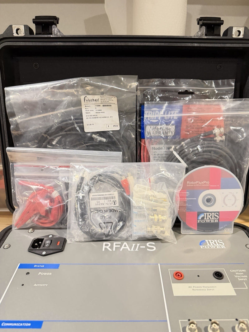 IRIS POWER RFAII-S MAGNETIC FLUX ANALYZER WITH ACCESSORIES TESTED
