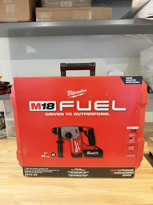 MILWAUKEE 2912-22 M18 FUEL 18V 1" SDS PLUS ROTARY HAMMER KIT -NEW FACTORY SEALED