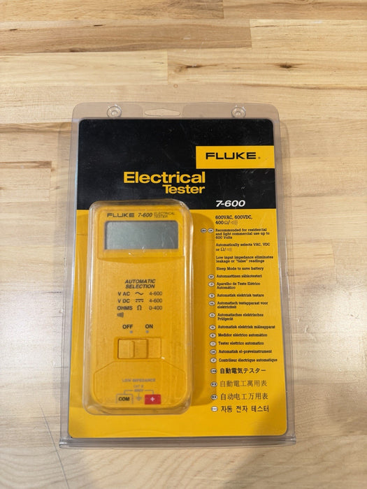 FLUKE 7-600 ELECTRICAL TESTER (NEW SEALED) - FREE SHIPPING (RARE)