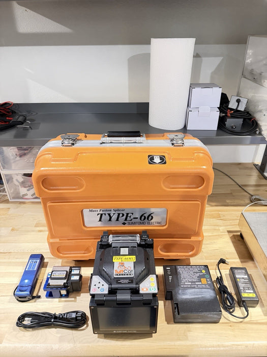 SUMITOMO ELECTRIC TYPE-66 TUFFCAT FUSION SPLICER W/ FC-6RM CLEAVER - SHIPS FREE