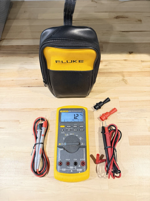 FLUKE 87V TRUE RMS MULTIMETER W/ LEADS (TESTED) SHIPS FAST