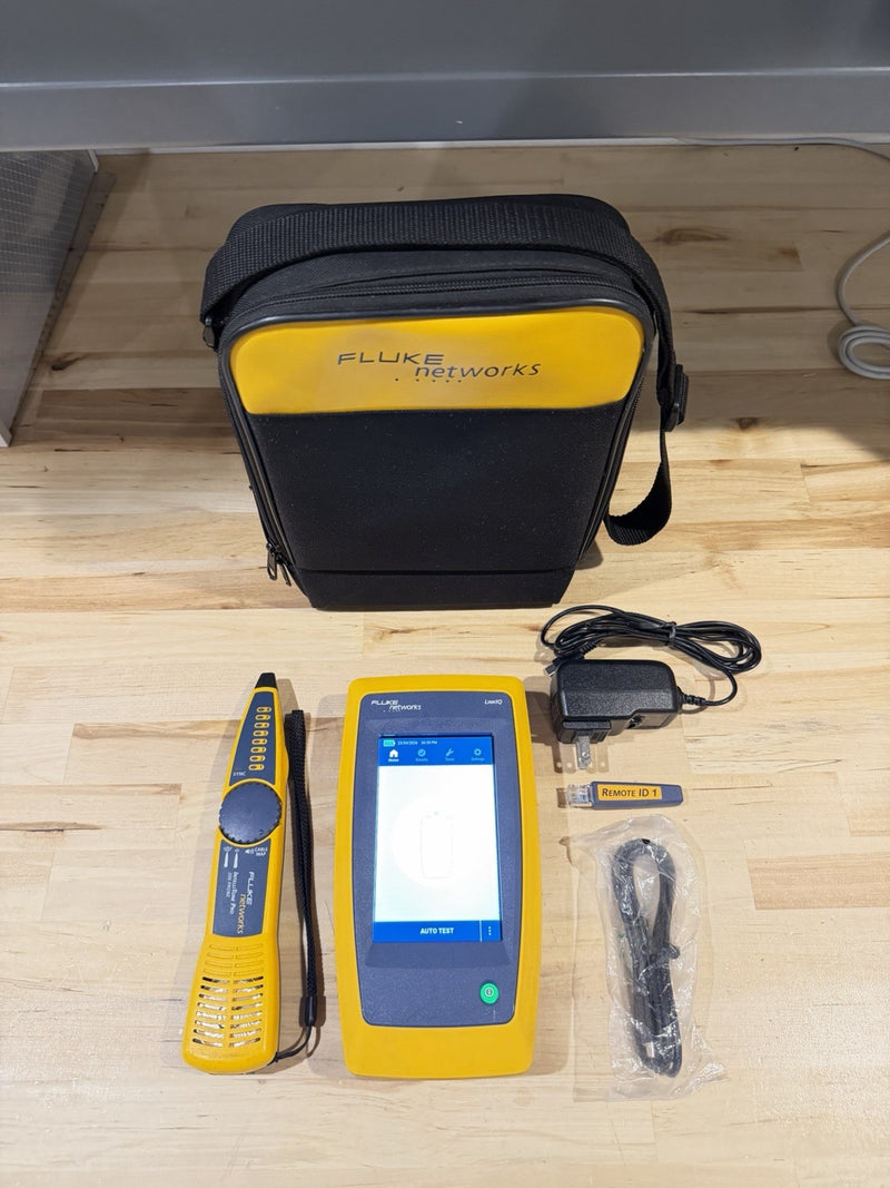 FLUKE NETWORKS LIQ-100 LINKIQ KIT CABLE & NETWORK TESTER W ACCESSORIES