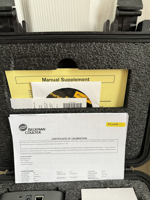 FLUKE 985 AIRBORNE PARTICLE COUNTER QUALITY HVAC IAQ METER NEW