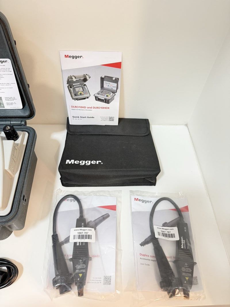 MEGGER DLRO10HD DIGITAL LOW RESISTANCE OHMMETER WITH CABLES
