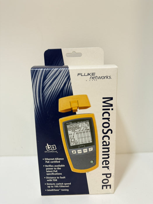 FLUKE NETWORKS MICRO-SCANNER NETWORK CABLE & POE TESTER (NEW) - FREE SHIPPING