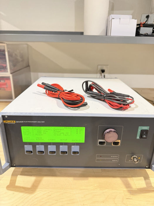 FLUKE QA-ES II ELECTROSURGERY ANALYZER W/ LEADS & CLIPS (TESTED) FREE SHIPPING