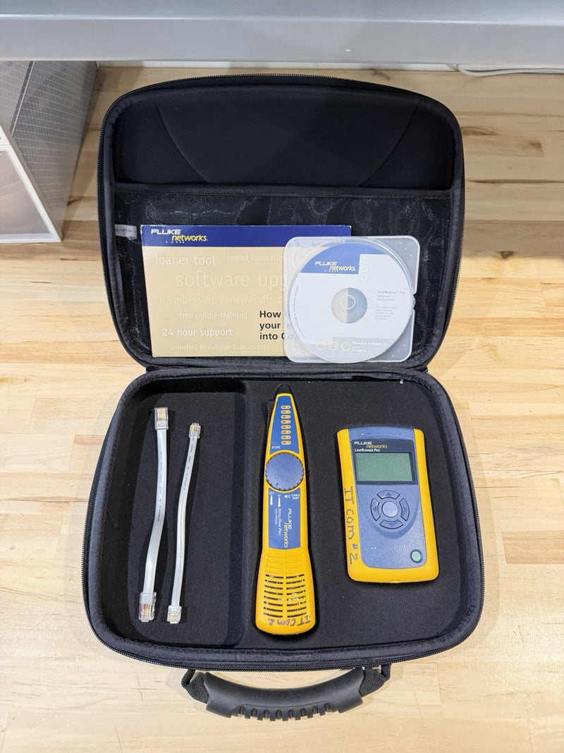 FLUKE NETWORKS LINKRUNNER PRO & INTELLITONE 200 KIT TESTER TESTED