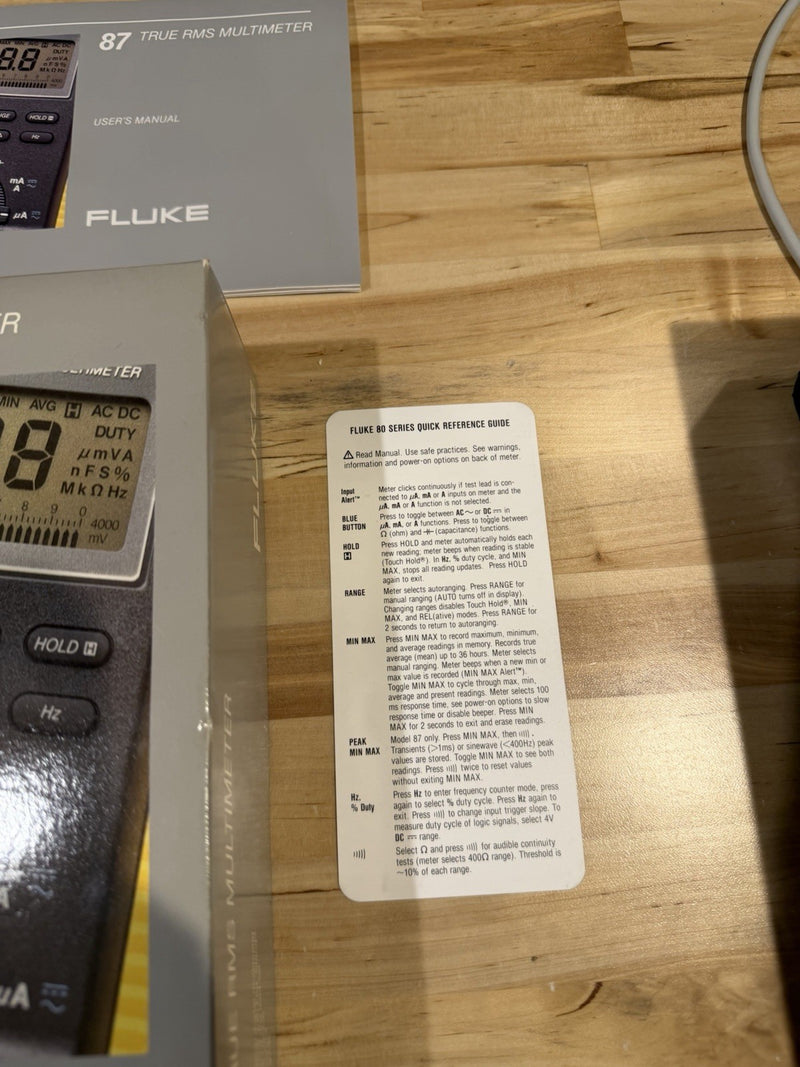 FLUKE 87 TRUE RMS MULTIMETER TESTED RARE