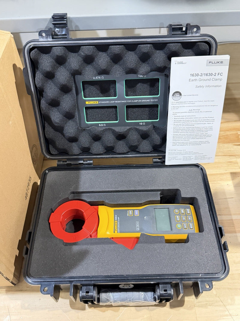 FLUKE 1630-2 FC EARTH GROUND CLAMP FREE SHIPPING (NEW FACTORY SEALED)