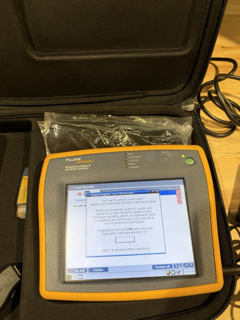 FLUKE NETWORKS ETHERSCOPE SERIES II NETWORK ASSISTANT KIT - SHIPS FAST