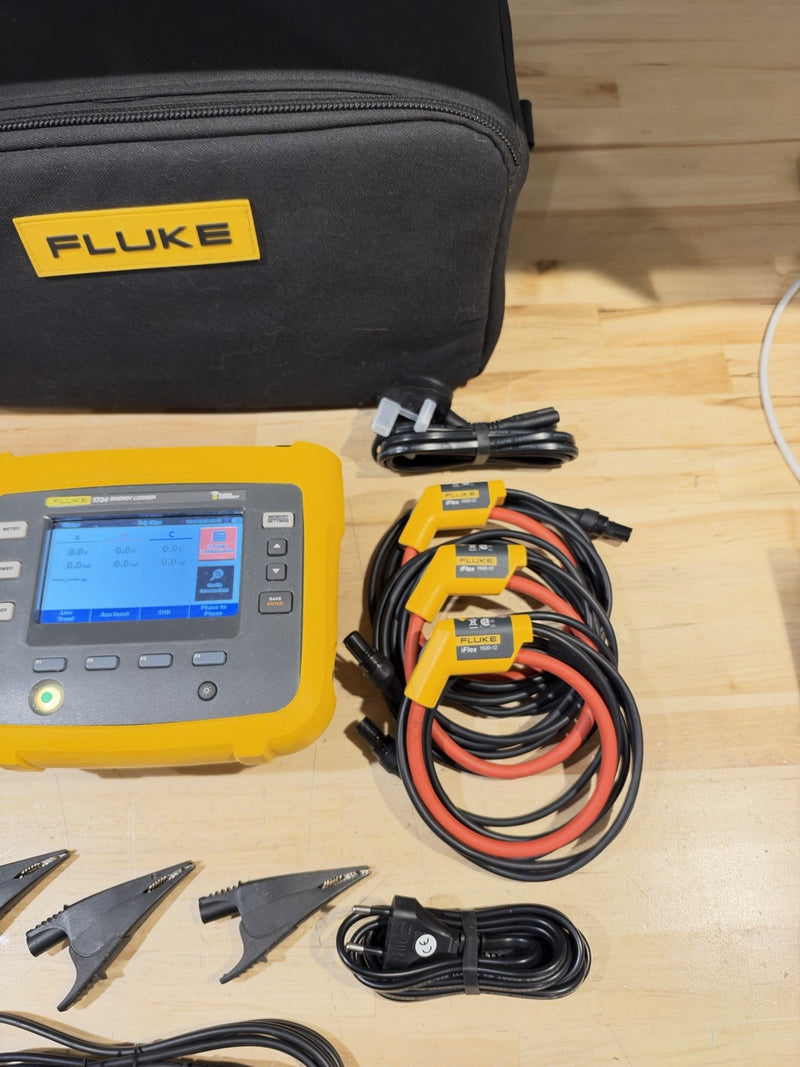 FLUKE 1734 ENERGY LOGGER KIT W/ ACCESSORIES (FREE SHIPPING)