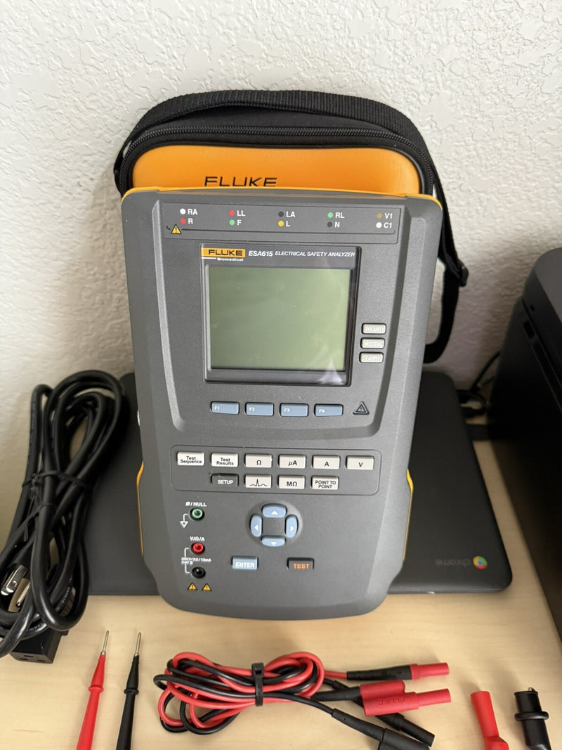 FLUKE ESA615 EU 230V ELECTRICAL SAFETY ANALYZER CALIBRATED 2024