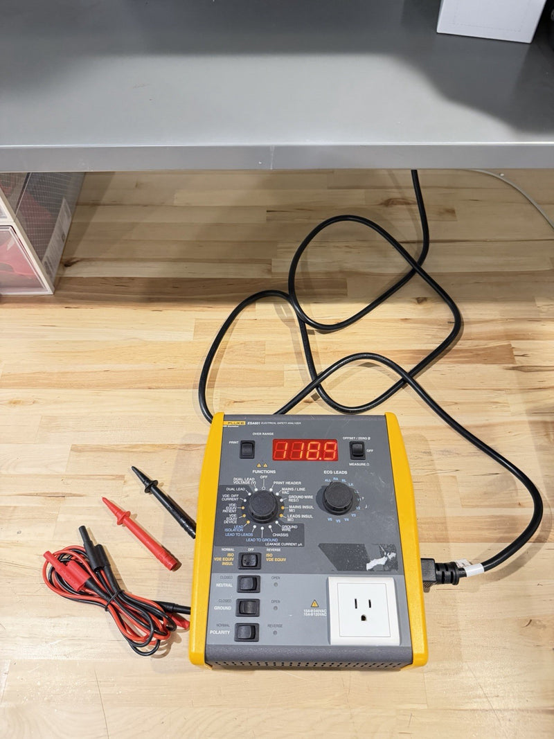 FLUKE BIOMEDICAL ESA601 ELECTRICAL SAFETY ANALYZER TESTER CALIBRATED 2025