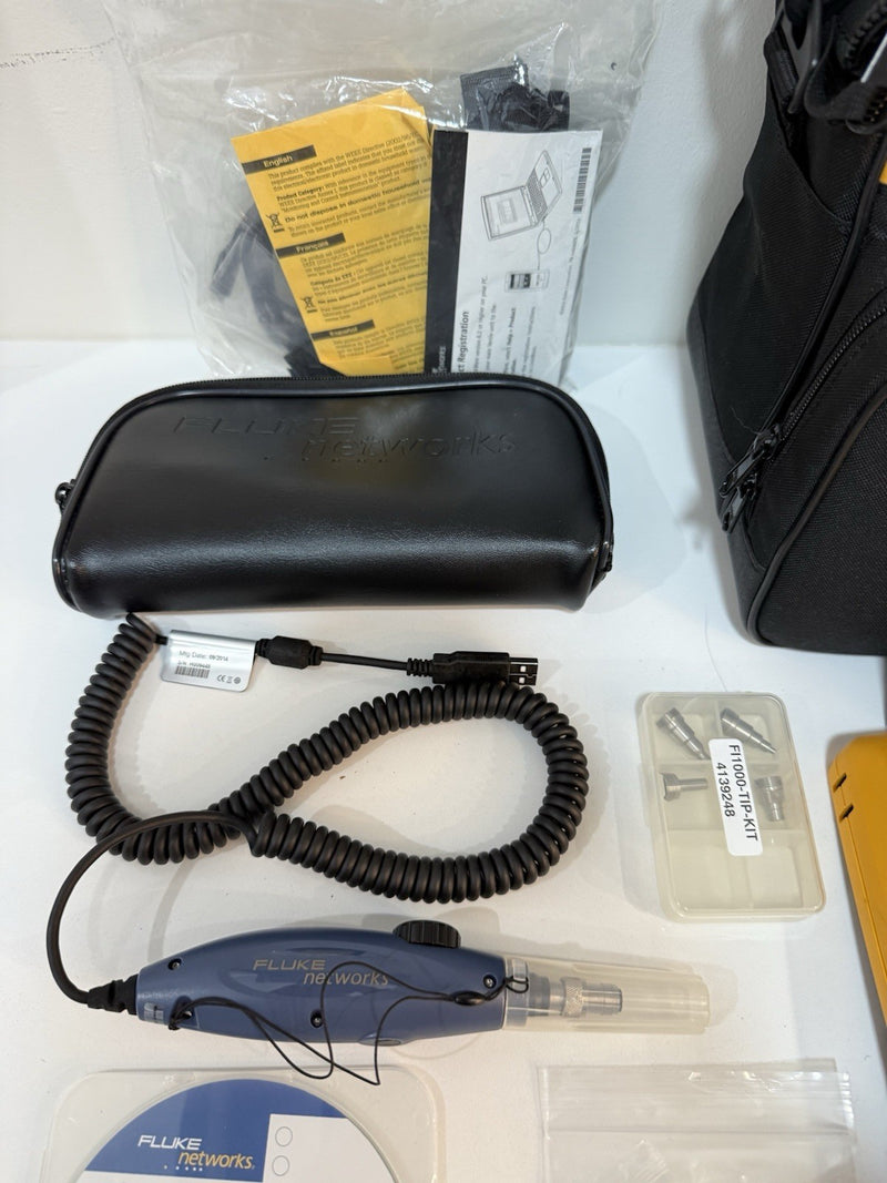 FLUKE NETWORKS VERSIV OPTIFIBER PRO OTDR KIT WITH QUAD OTDR MODULE & ACCESSORIES