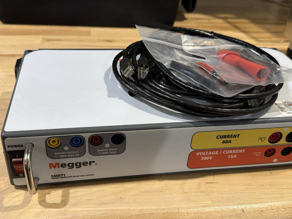 MEGGER SMRT 1 SMART PROTECTIVE RELAY TEST SYSTEM (CALIBRATED 2026) W/ CABLES