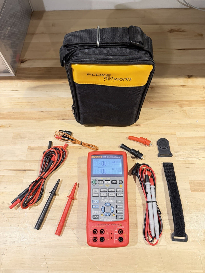 FLUKE 725EX MULTIFUNCTION PROCESS CALIBRATOR W/ ACCESSORIES- TESTED