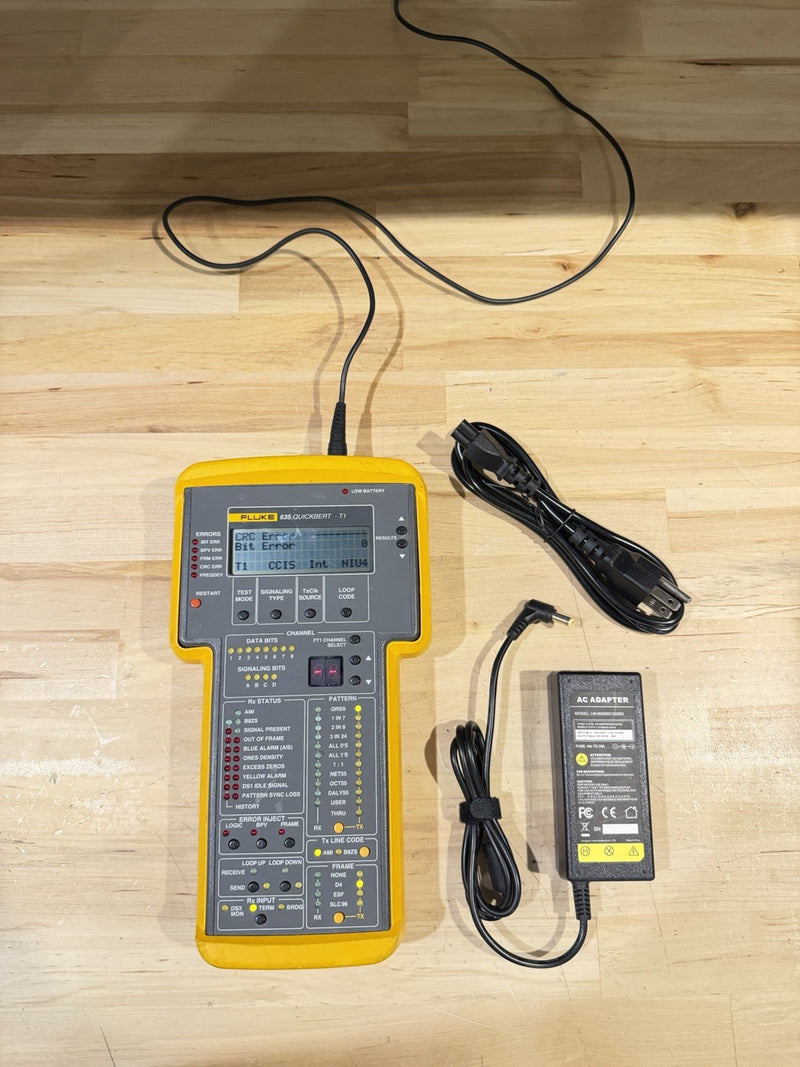 FLUKE NETWORKS 635 QUICKBERT-T1 TESTER W/ CHARGER (TESTED) FREE SHIPPING