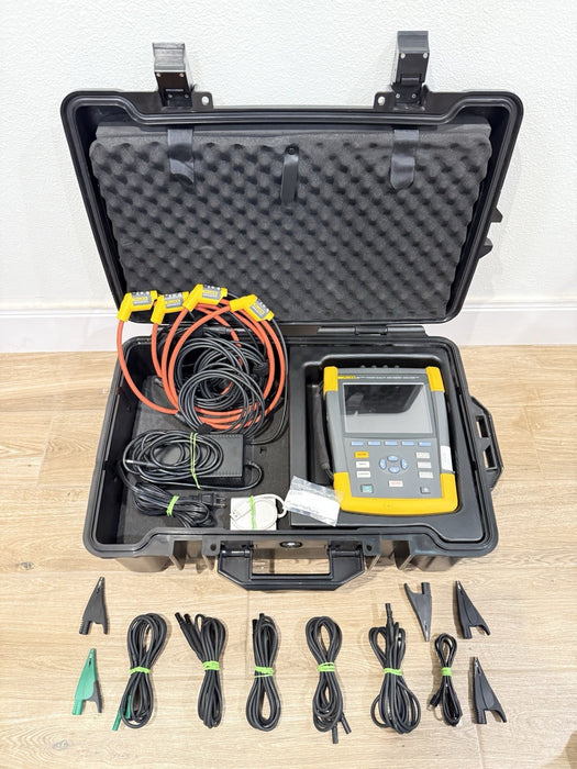 FLUKE 437 II POWER QUALITY & ENERGY ANALYZER WITH ACCESSORIES CALIBRATED 2026