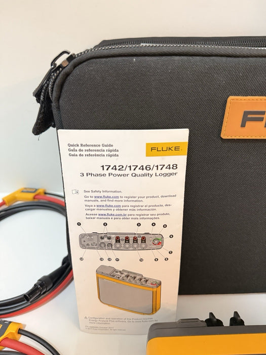 FLUKE 1748 3 PHASE POWER QUALITY LOGGER CALIBRATED 2027 TESTED
